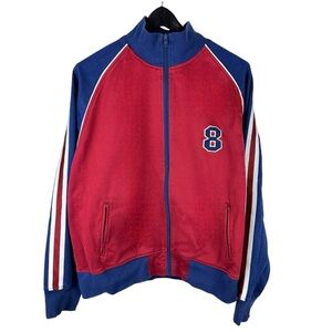 Mens Y2K Urban Pipeline Red Full Zip Track Jacket Size L